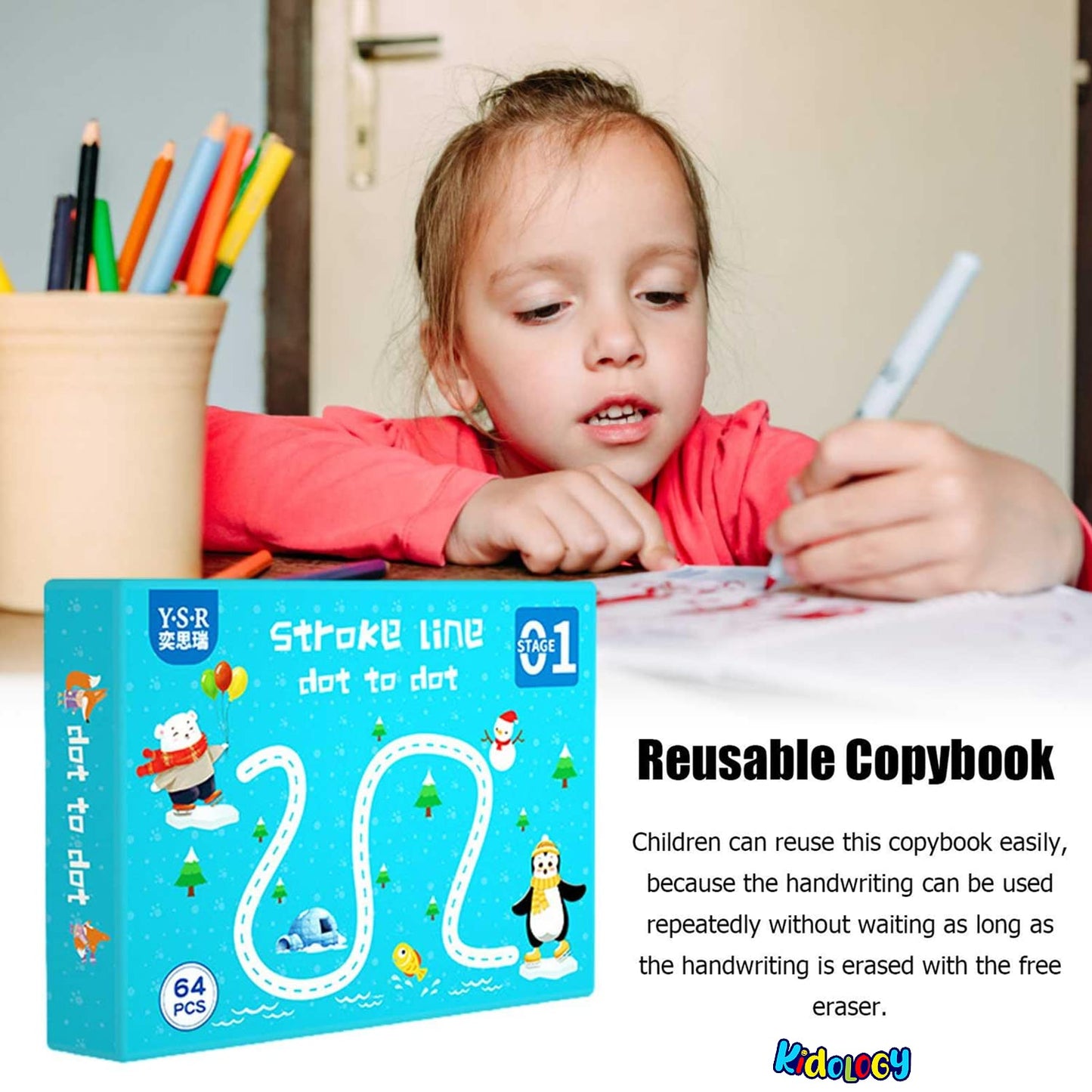 Stroke Line Dot To Dot Magical Tracing Workbook For Kids | Student Learning Book