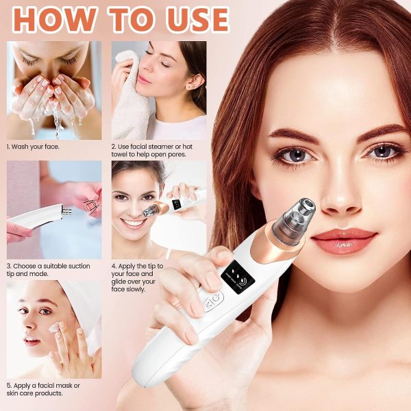 Vacuum Blackhead Remover Face Black Spots Cleaner White Dot Pimple Removal