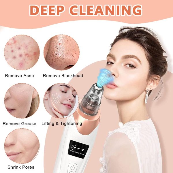 Vacuum Blackhead Remover Face Black Spots Cleaner White Dot Pimple Removal