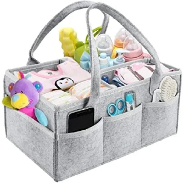 Foldable Baby Diaper Caddy Organizer – Portable Storage Basket