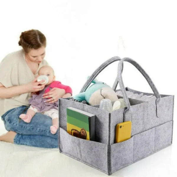 Foldable Baby Diaper Caddy Organizer – Portable Storage Basket