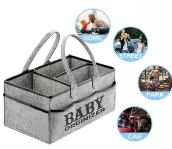 Foldable Baby Diaper Caddy Organizer – Portable Storage Basket