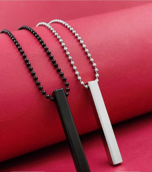 Pack Of 2 Boys Bar Necklace Materials Stainless Steel