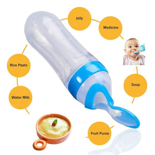 Silicone Bottle Feeding Baby Spoon Feede